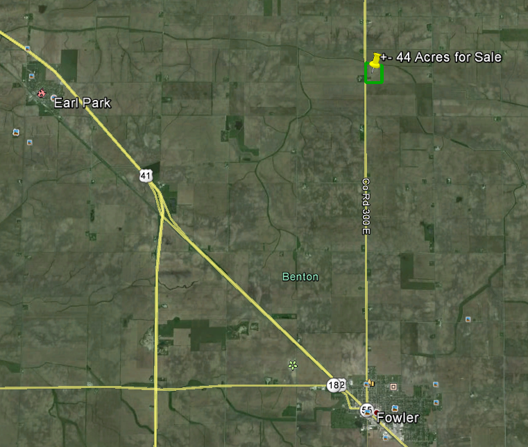 44 Acre Farm for Sale Indiana, Benton County, Fowler Farmland